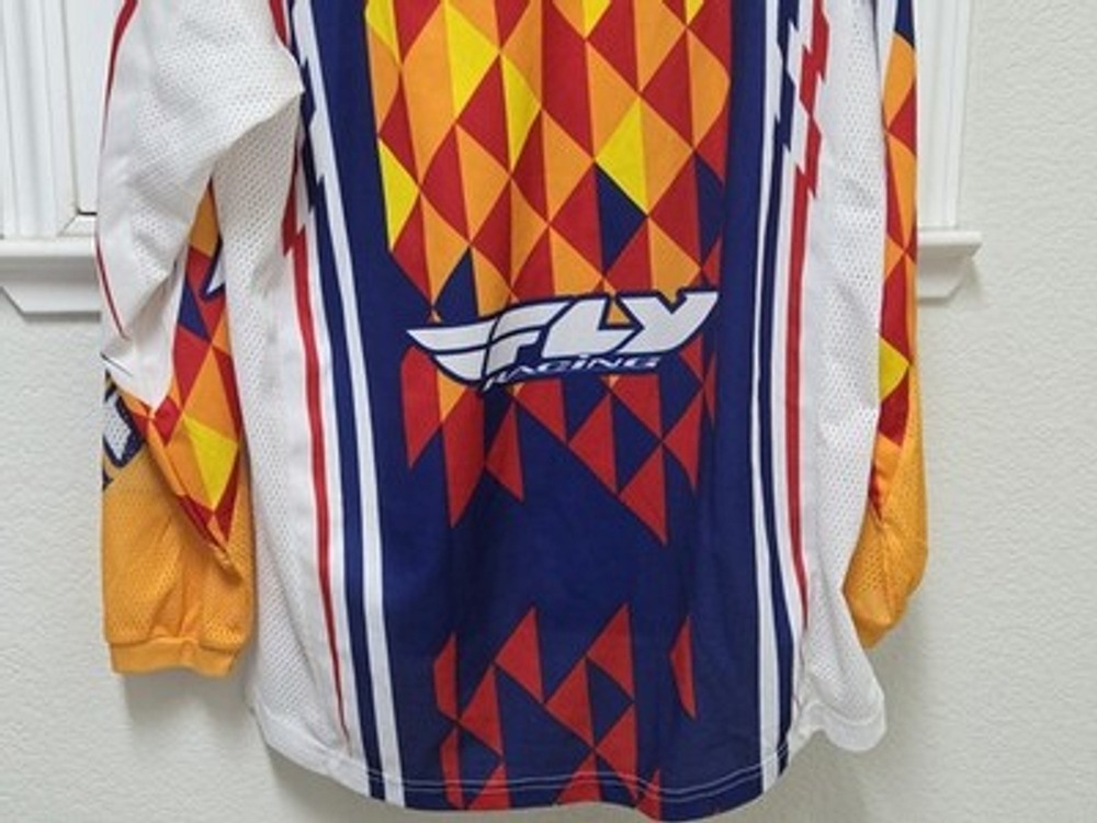 Fly Racing Motorcross Jersey Adult Large Blue Red Yellow MX ATV Dirt Bike... - Picture 8 of 15